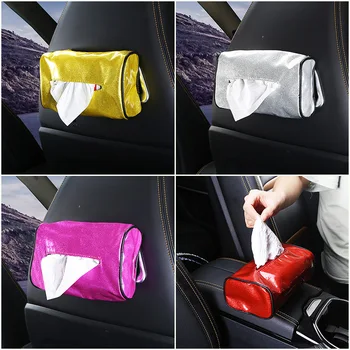 

Creative Car tissue box cover men's and women's Universal cartoon car sunshade backseat armrest box paper box bag holder