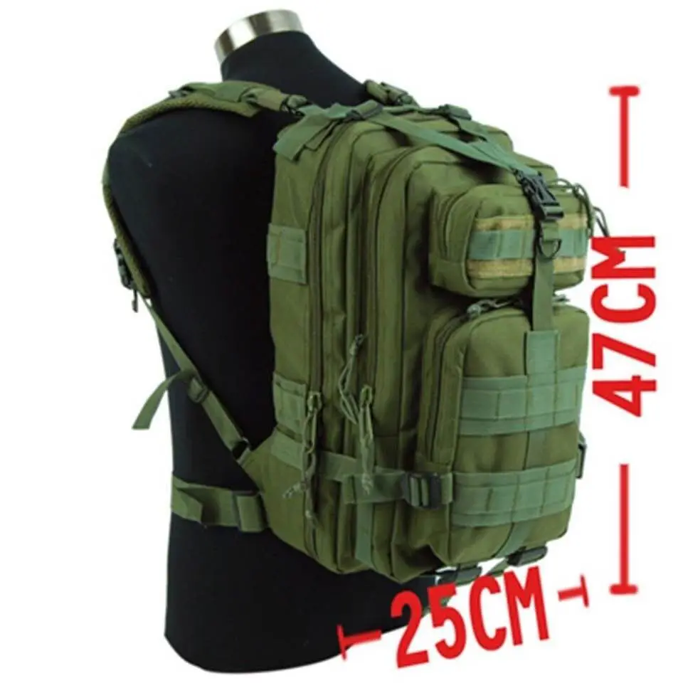 1Kg Original 3P Backpack Men And Women Outdoor Shoulder Mountaineering Bag Tactical Army Camouflage Attack Packets CS Camouflage