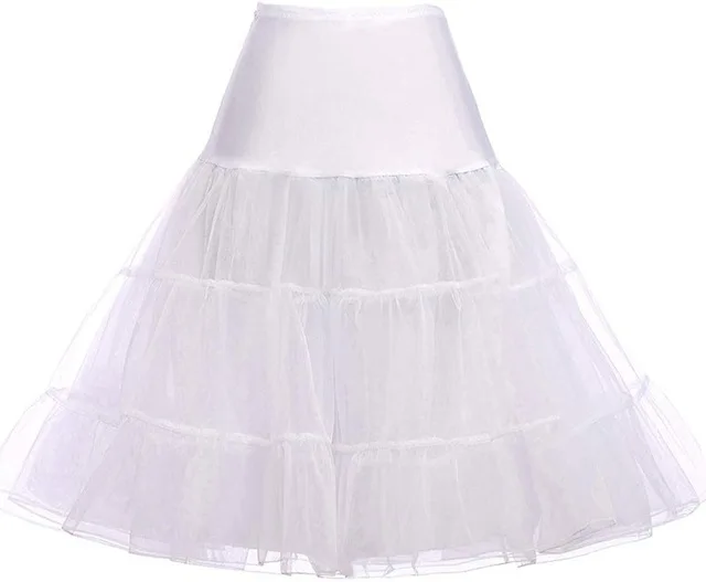 26" Long Tutu Retro Underskirt 50s Swing Vintage Petticoat Net Skirt Rockabilly 