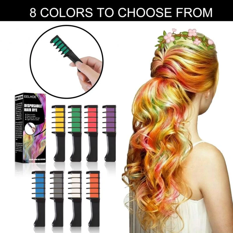 een vergoeding In de naam Hoes 1Pc Fashion Draagbare Mini Wegwerp Persoonlijk Gebruik Haar Krijt Kleur Dye  Kam Tijdelijke Haarkleuring Gebruik Voor Partij Cosplay|Haarkleur| -  AliExpress