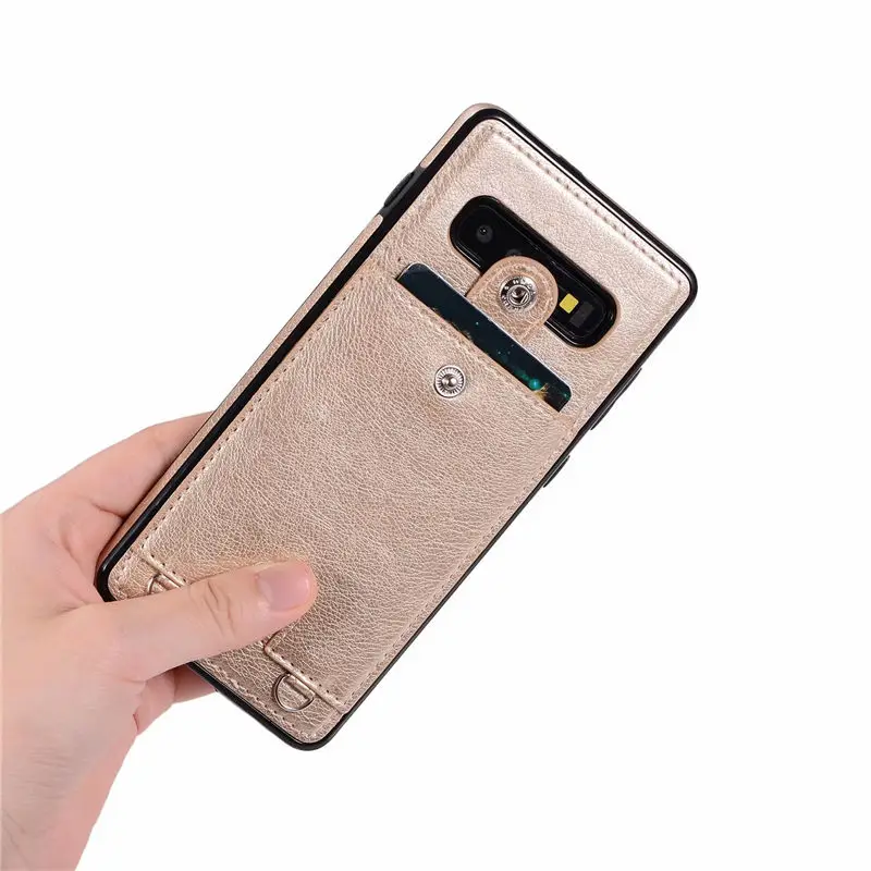 Роскошный кожаный чехол-кошелек для samsung S7 S8 S9 S10, задняя крышка для телефона, сумка на плечо для Note8 9 S7 Edge S10 Plus