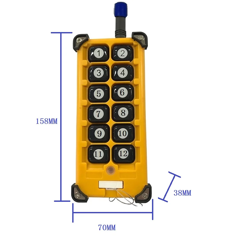 3000m AC220V 12CH Radio Controller RF Wireless Remote Control Overhead travelling crane System Receiver+  Number Transmitter images - 6