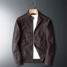 Деревянная мужская кожаная куртка пальто бренд наивысшего качества PU верхняя одежда искусственная кожа мужчины бизнес зима плюс бархатная мужская куртка