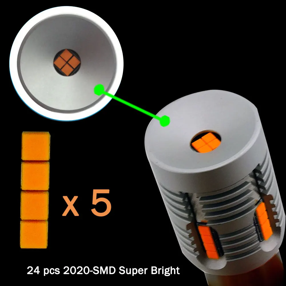 VANSSI 2 шт. Canbus Error Free BAU15S светодиодный Нет Hyper флэш Янтарный Желтый 24-SMD светодиодный 7507 PY21W светодиодный лампы для указатели поворота