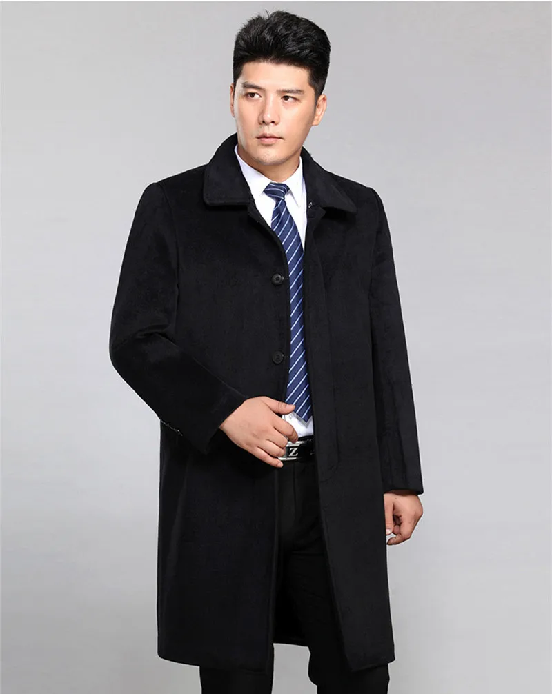 Men's Cashmere Coat Fox Fur Collar Mens Jackets Winter Long Overcoat Men Thick Wool Coat Jacket Man Abrigo Hombre WXF495 Men's Cashmere Coat Fox Fur Collar Mens Jackets Winter Long Overcoat Men Thick Wool Coat Jacket Man Abrigo Hombre WXF495