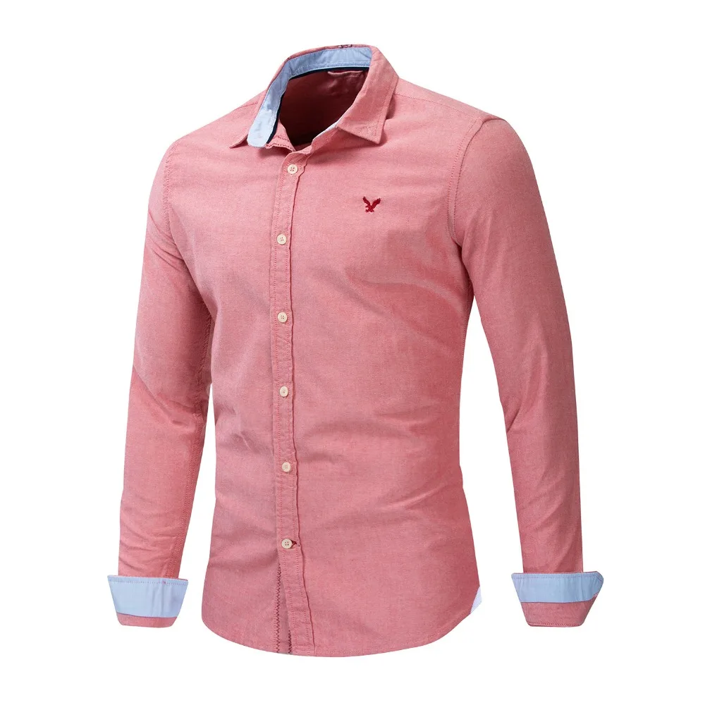 Новые мужские рубашки с длинными рукавами однотонные рубашки с отложным воротником Camisa Masculina деловая рубашка из хлопка мужские облегающие дизайнерские топы