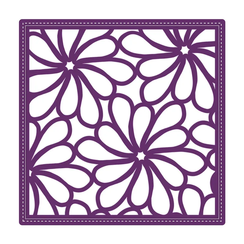 

Flowers Pattern Frame Metal Cutting Die Flowers Background Frame Die Cuts For Card Making DIY New 2019 Embossed Crafts Cards