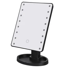 16 Светодиодный светильник ed, зеркало для макияжа, светильник, портативная лампа с сенсорным экраном, USB, косметическое зеркало для красоты, настольное косметическое зеркало