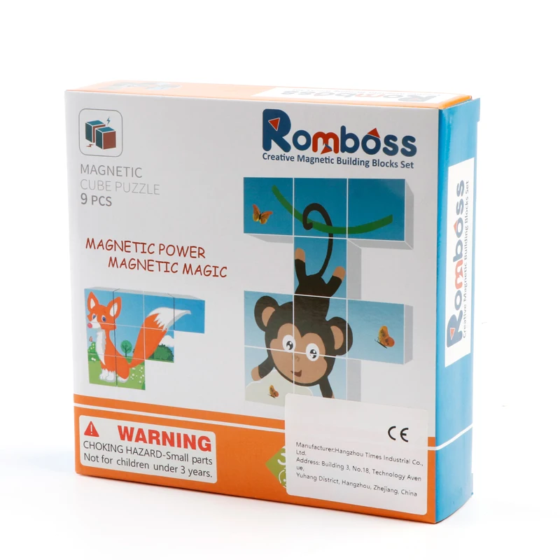 Romboss Magnetic Blocks 3D Puzzles Toy for Children Montessori Learning Educational Toys Animal Cognition Jigsaw Puzzle Games 3