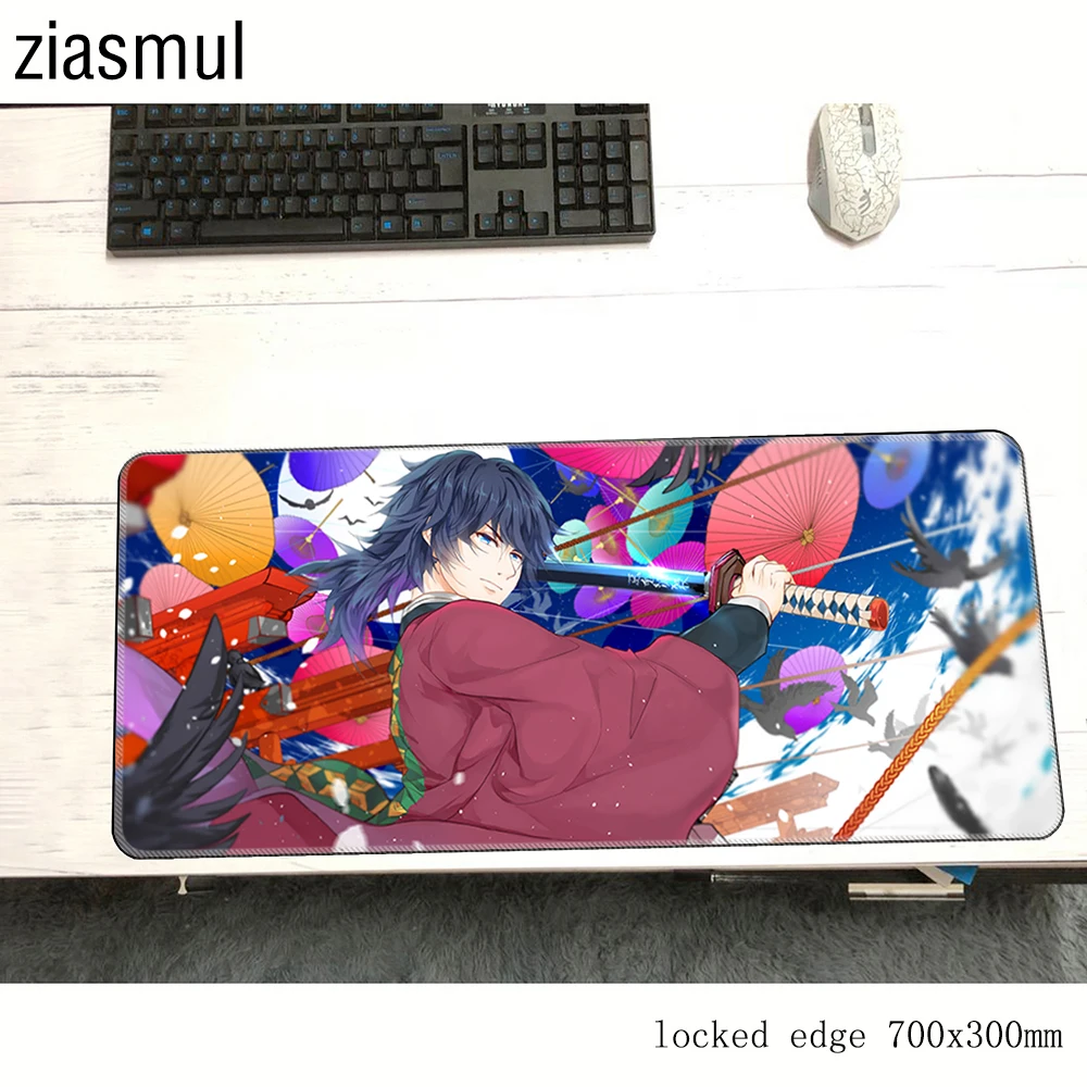 Kimetsu без Yaiba коврик для мыши милый 700x300x3 мм коврик для мышь Notbook коврик для компьютерной ПК игровой коврик геймер Коврик для ноутбука