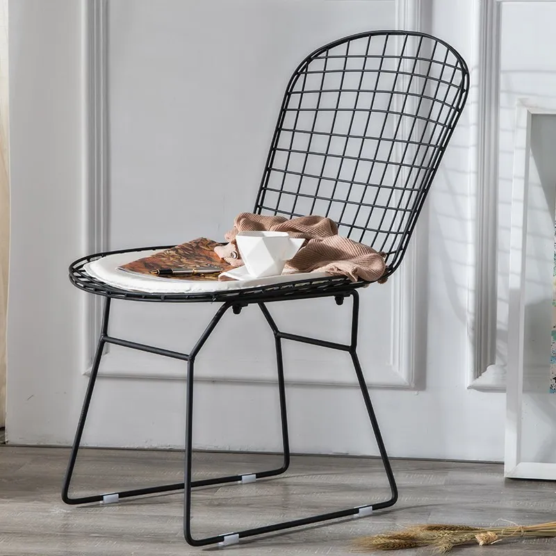 

Nordic INS Iron Simple Casual Chair Home Furniture Bedroom Office Meeting Computer Chair Cafe Restaurant Suitable for Wire Chair