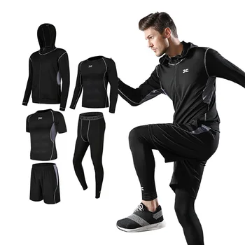 

Men Sportswear Compression Sport Suits Quick Dry Running Sets Clothes Sports Joggers Training Gym Fitness Tracksuits Running Set
