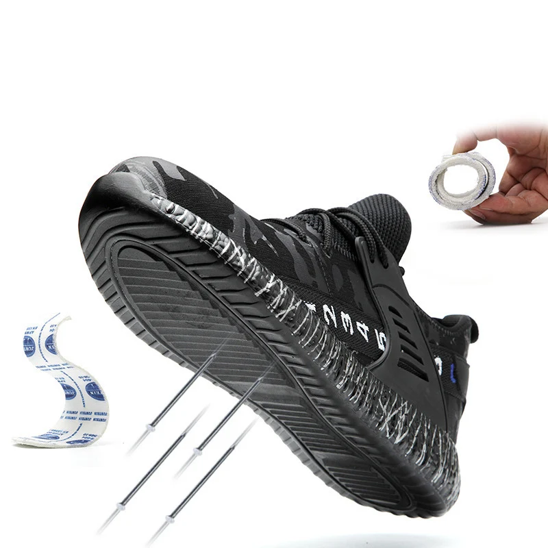 Manlegu Breathable Safety Shoes Anti-smashing Puncture-Proof Safety Boots For Men Steel Toe Working Boots Indestructible Shoes Manlegu Breathable Safety Shoes Anti-smashing Puncture-Proof Safety Boots For Men Steel Toe Working Boots Indestructible Shoes