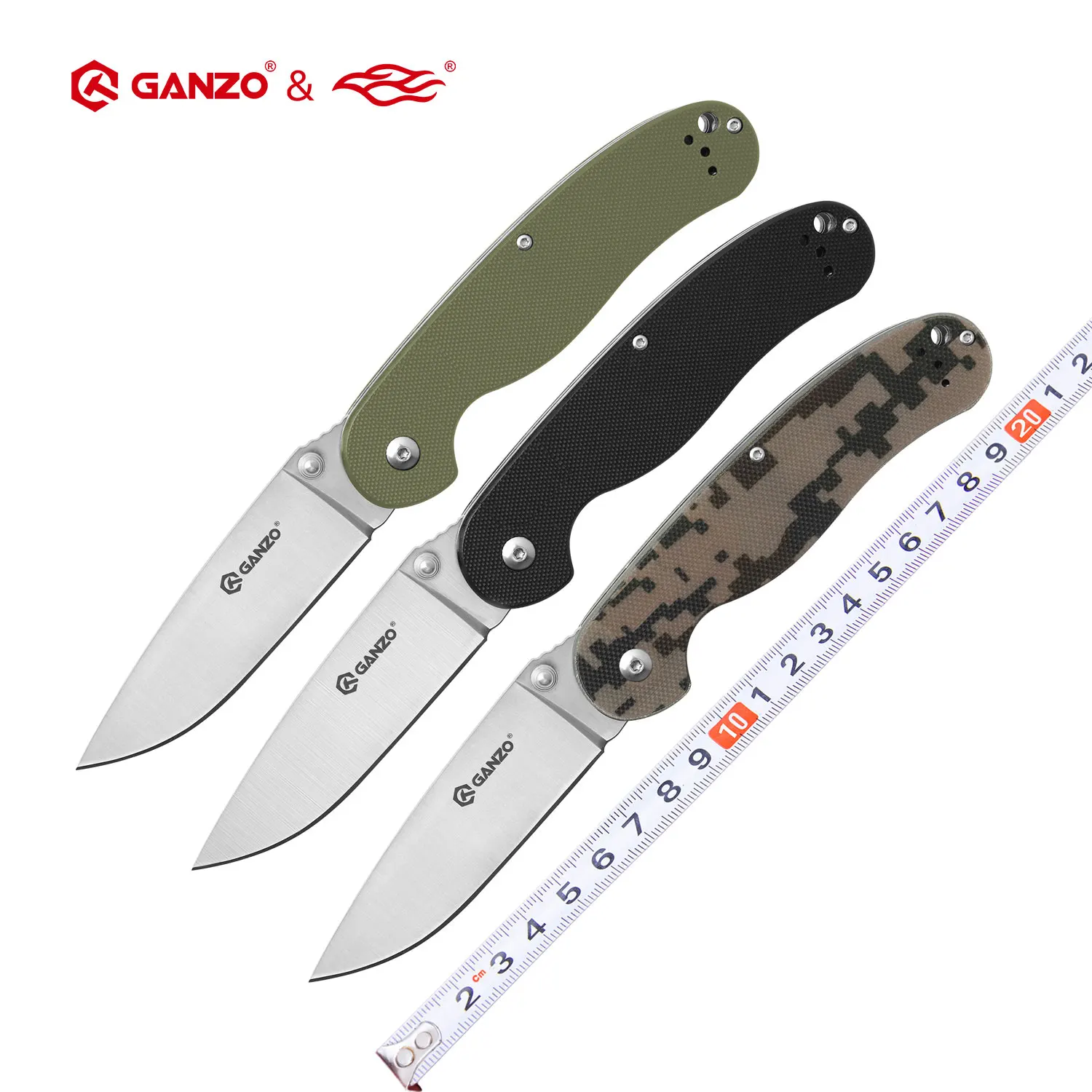 Ganzo FB727S G727M Firebird 58-60HRC 440C G10 o mango de madera, cuchillo  plegable, herramienta de supervivencia para acampar, cuchillo de bolsillo,  herramienta táctica EDC