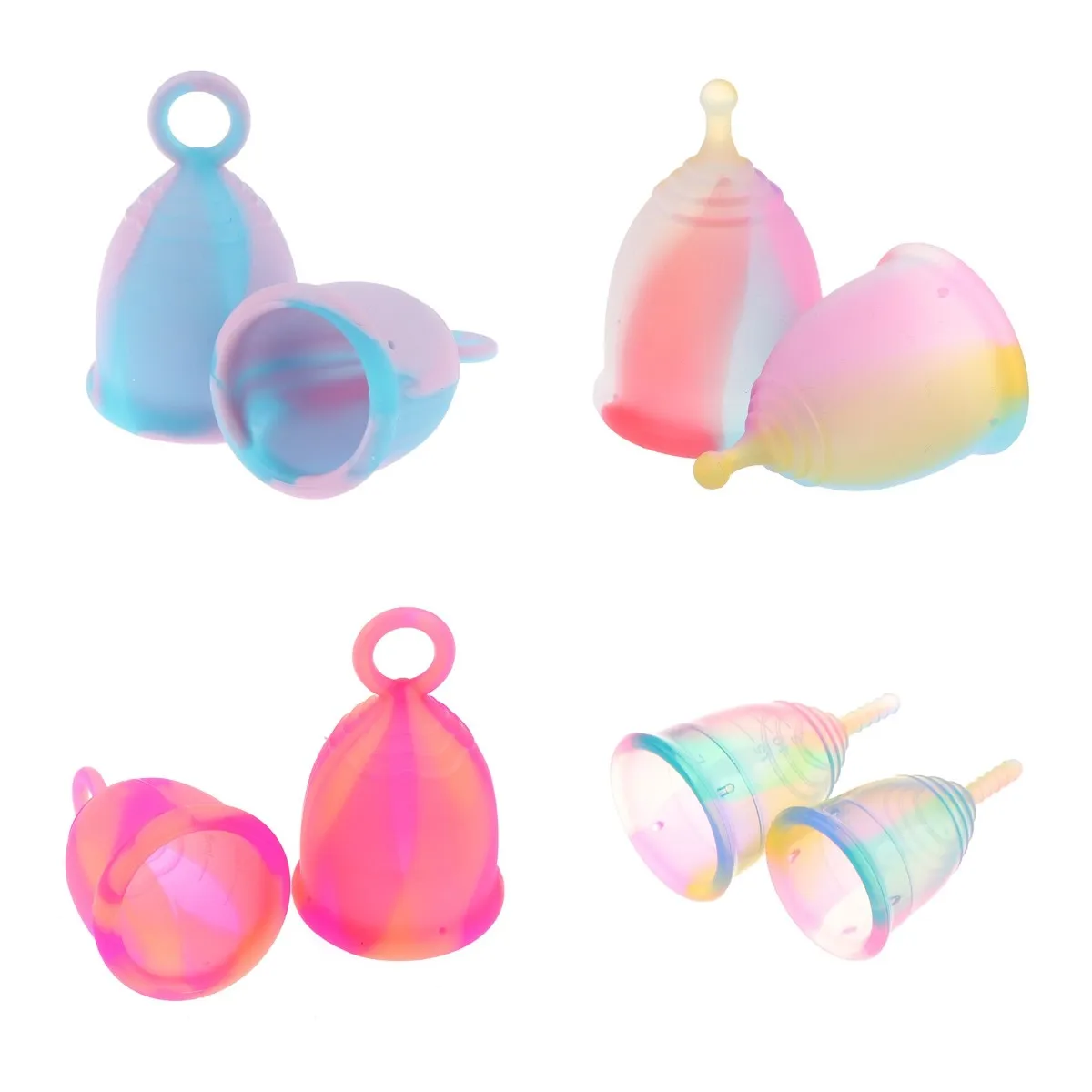 Colorful Menstrual Cup Medical Grade Silicone Feminine Hygiene Lady Women Period Reusable | Красота и здоровье