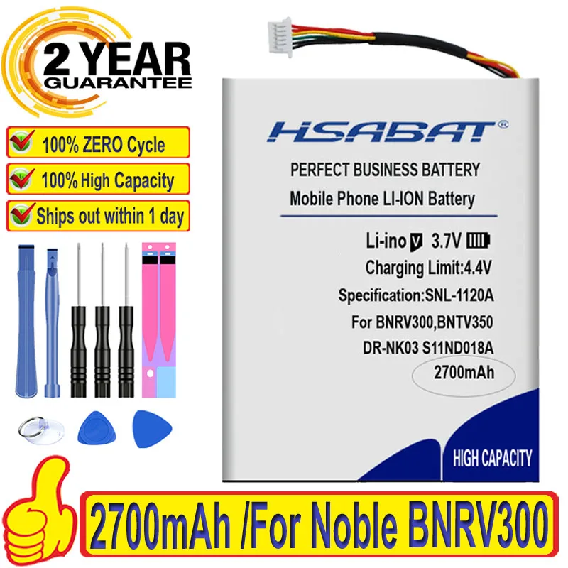 Аккумулятор HSABAT TOP 2700 мАч аккумулятор для Barnes &amp Noble BNRV300 BNTV350 Nook Простой сенсорный