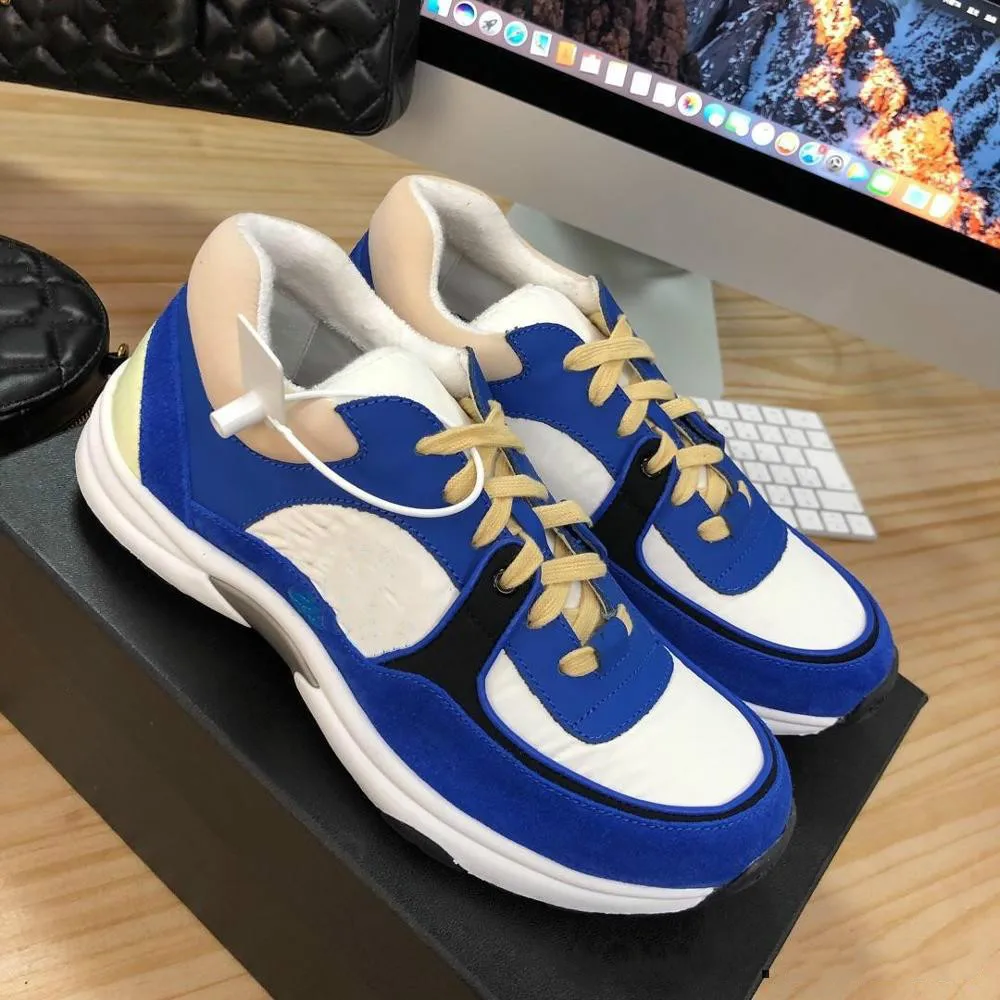

2019-20 Designer Shoes Luxury Fashion Black Grey Suede Calfskin Low Lace Up Sneaker Patent Runners Trainers35-40