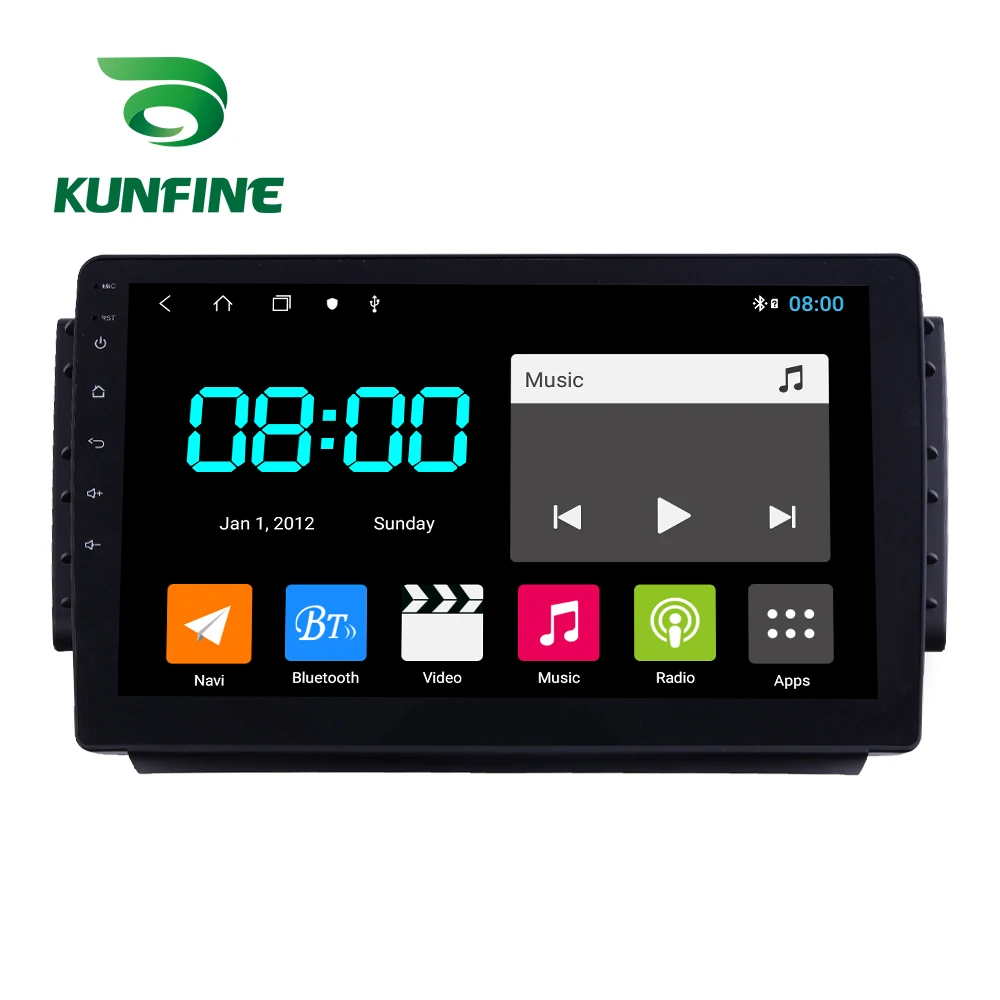 Восьмиядерный 1024*600 Android 10 0 автомобильный DVD GPS навигационный плеер Deckless стерео