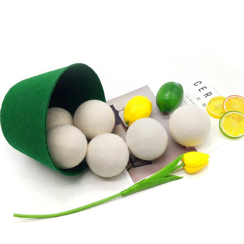 5 Teile/paket Wolle Trockner Bälle Reusable Natürliche Organische Wäsche Weichspüler Ball Premium Waschmaschine Wäsche Sauber Ball