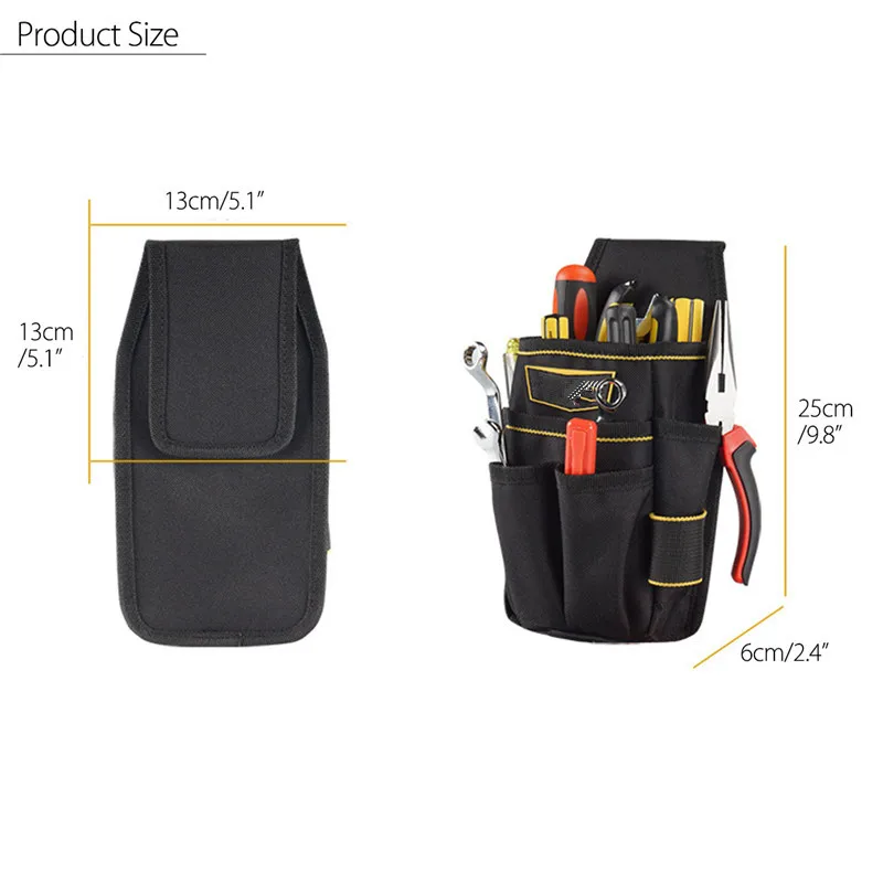 Электрик Инструмент поясная сумка молоток, ключ сумка для инструментов сумка дрель молоток сумка для хранения инструментов с регулируемым