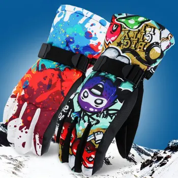 

Proof D 'Water Thicken Snow Gloves snow scribble printed Snowmobile Motorcycle Riding Winter Gloves WindproofWater