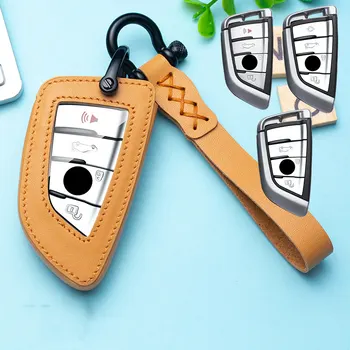 

Car Key Case Cover for BMW 2 3 5 7 Series 6GT X1 X3 X5 X6 F45 F46 G20 G30 G32 G11 G12 F48 G01 F15 F85 F16 F86 Keychain Case