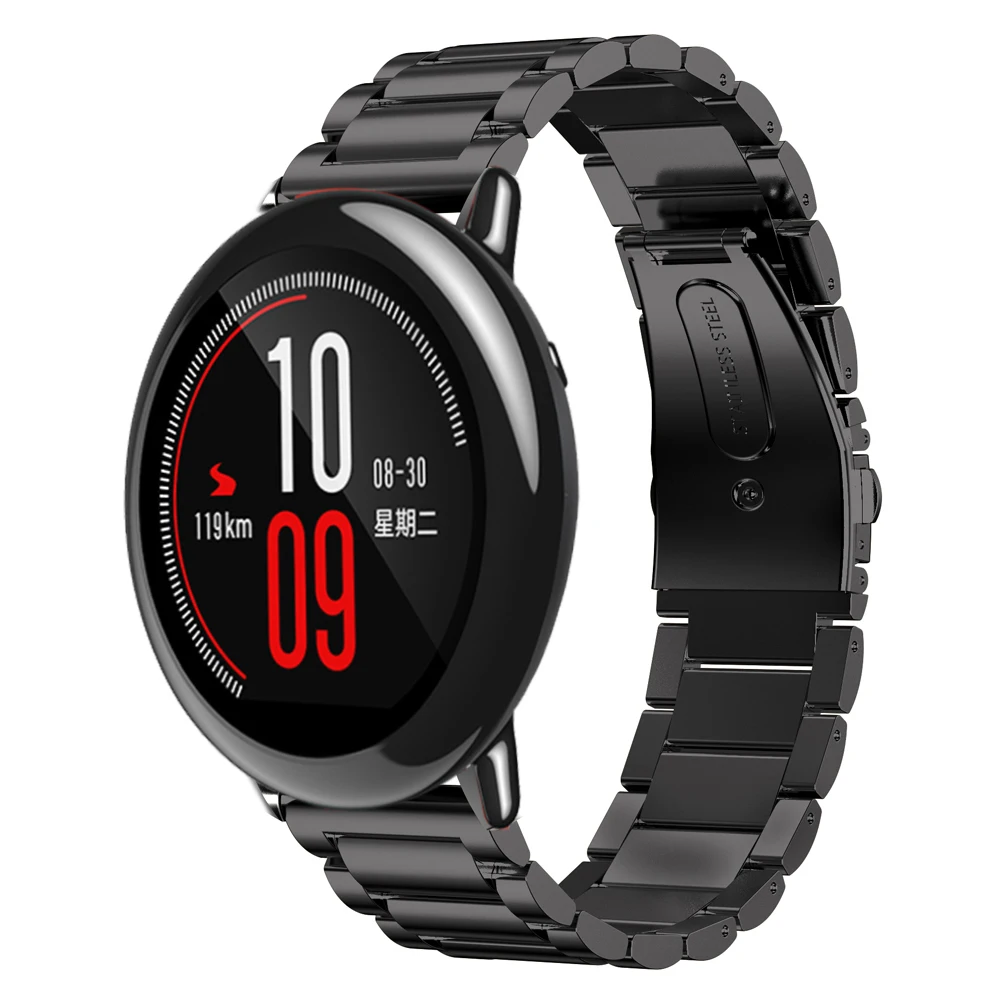 22 мм Миланский магнитный ремешок для Xiaomi Huami Amazfit браслет для часов металлическая лента из нержавеющей стали ремешок для Amazfit 2 Band