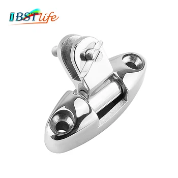 

Stainless Steel 316 Boat Bimini Top Mount Swivel Deck Hinge With Rubber Pad Quick Release Pin Marine Accessories