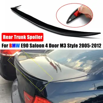 

Black Saloon Rear Boot Lip Spoiler Tail Wing M3 Style For BMW 3 Series E90 4 Door 2005-12 Rear Roof Wings Trunk Lip