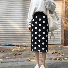 Длинная женская юбка, вязанные юбки с оборками, Женская Повседневная Эластичная модная зимняя юбка, имитирующая бедра норковая юбка, vestidos XMFS001