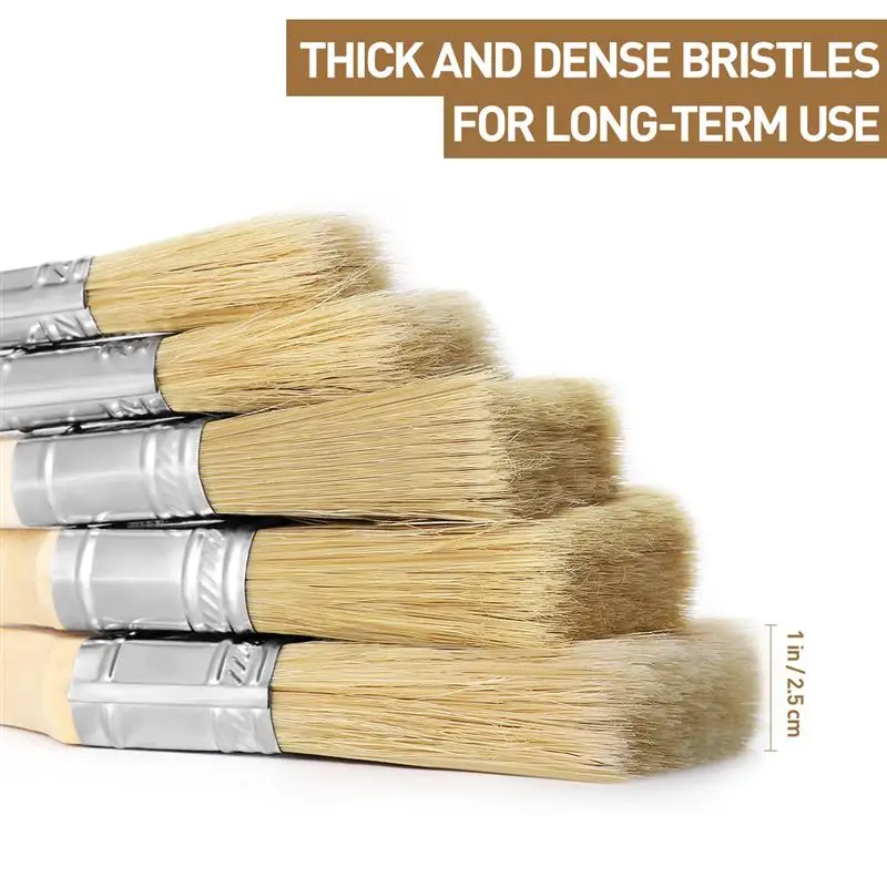 Bristle Paint Brushes Set Solid Wood Stain Artist Oil Watercolor Brushes Wall Paint By Number painting brushes blending brush