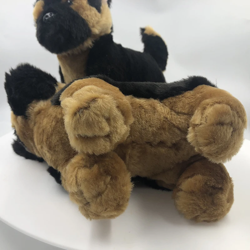 1 шт. моделирование немецкая овчарка Кукла Черная собака кукла стационарная плюшевая игрушка-симулятор животного подарок для ребенка