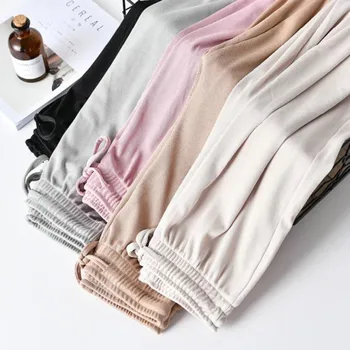 

Autumn Wide Leg Pants Female Summer Fashion Casual Large Size Holiday Pants Women's High Waist Korean Loose Straight Trousers