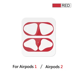 Dust Guard Sticker for AirPods Case - Dust - Proof Protective Earphone Cover Film (Red)