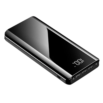 Xiao mi power Bank 30000 мАч портативное зарядное устройство 30000 мАч USB PoverBank Внешнее зарядное устройство для iPhone Xiaomi mi 9 8 - Цвет: Черный