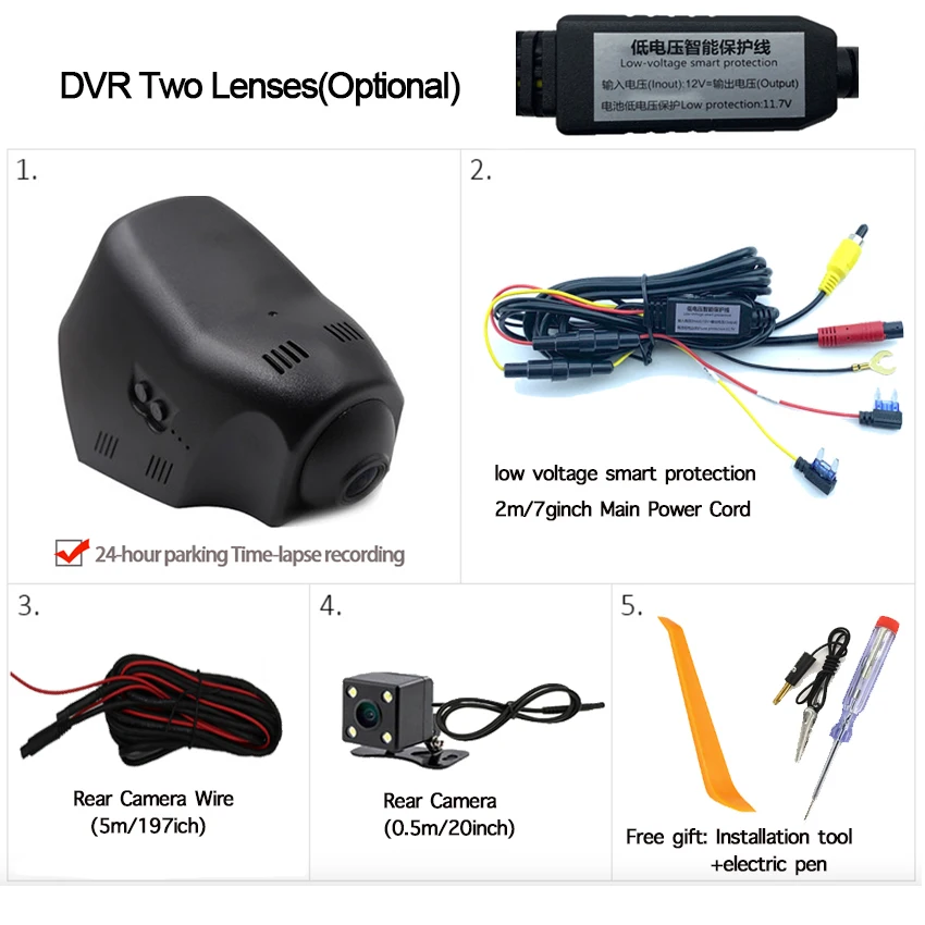 4 Car DVR Wifi Video Recorder Dash Cam Camera For Land Rover Jaguar Whole system high quality Night vision full hd camera 3