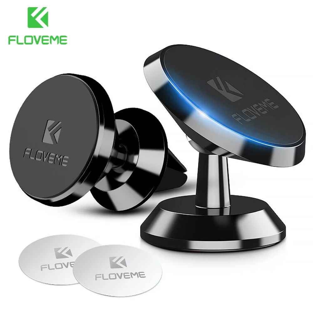 

FLOVEME Mini Magnetic Car Phone Holder For iPhone 11 X 7 8 Dashboard Air Vent Outlet Mount Car Phone Holder GPS Stand in Car