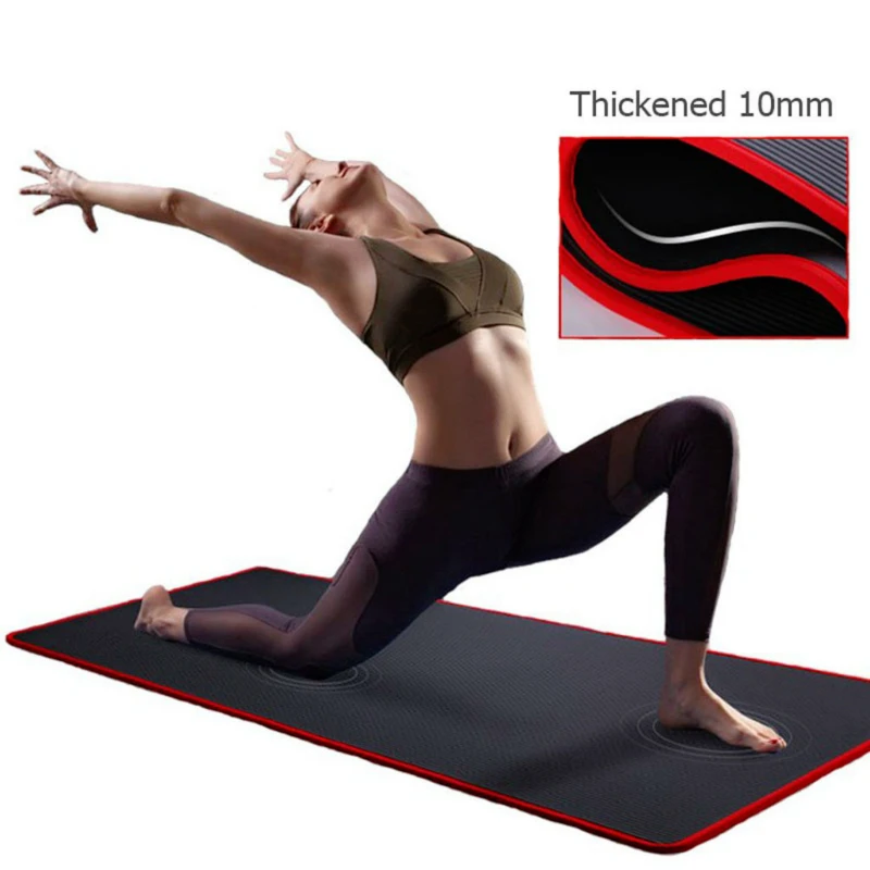 1830*610*10mm Yoga mat/fitness mat/sport exercise mat/10mm thickened Non-slip suitable beginners Pilates sport training | Спорт и