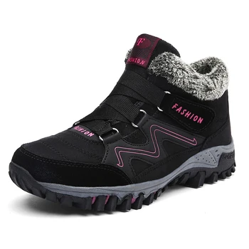 

2019 Men Boots for men Winter shoes with Warm Fur Ankle Boots Men Winter Sneakers Lace-up Unisex snow shoes male botas hombre