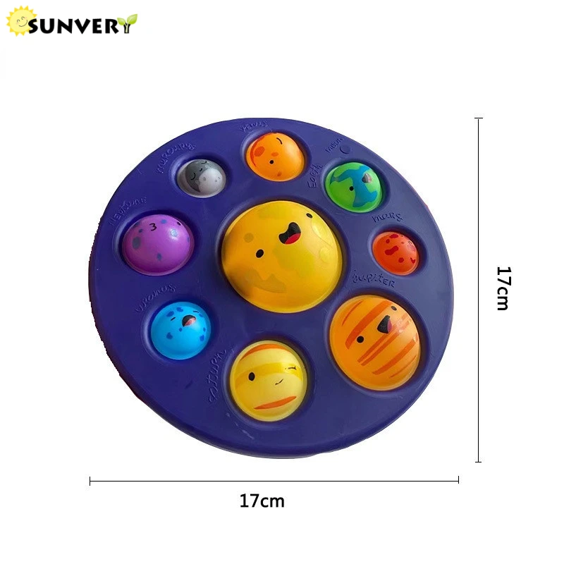 Kids Eight Planets Simpl dimmer bubbles Fun Kid Fidget Toys Antistress Toy Christmas gift autism ADHD Sensory special Toy 2021