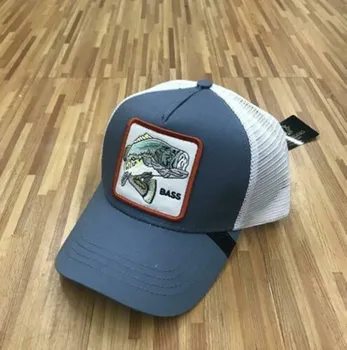 

2019 New Summer trucker cap mesh snapback hip hop hats for men embroidery baseball cap BASS-BLUE WHITE