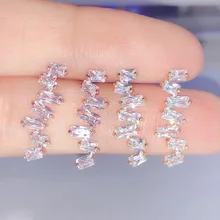 Европейский и американский минималистичный дизайн с кубическим цирконием AAA женские серьги модные вечерние платья для девочек Аксессуары KE023