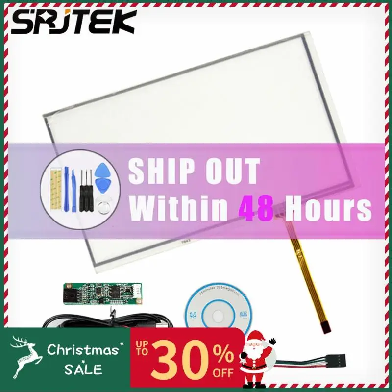 SRJTEK 165 мм* 100 мм " сенсорный экран панель комплект для AT070TN90 AT070TN92 Raspberry Pi gps USB драйвер карты дигитайзер сенсор TFT запчасти