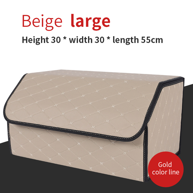 Trunk Organizer Storage Box Collapsible Back Seat Organizer Trunk Bag Tool Bag PU Leather Stowing Tidying Auto Accessories