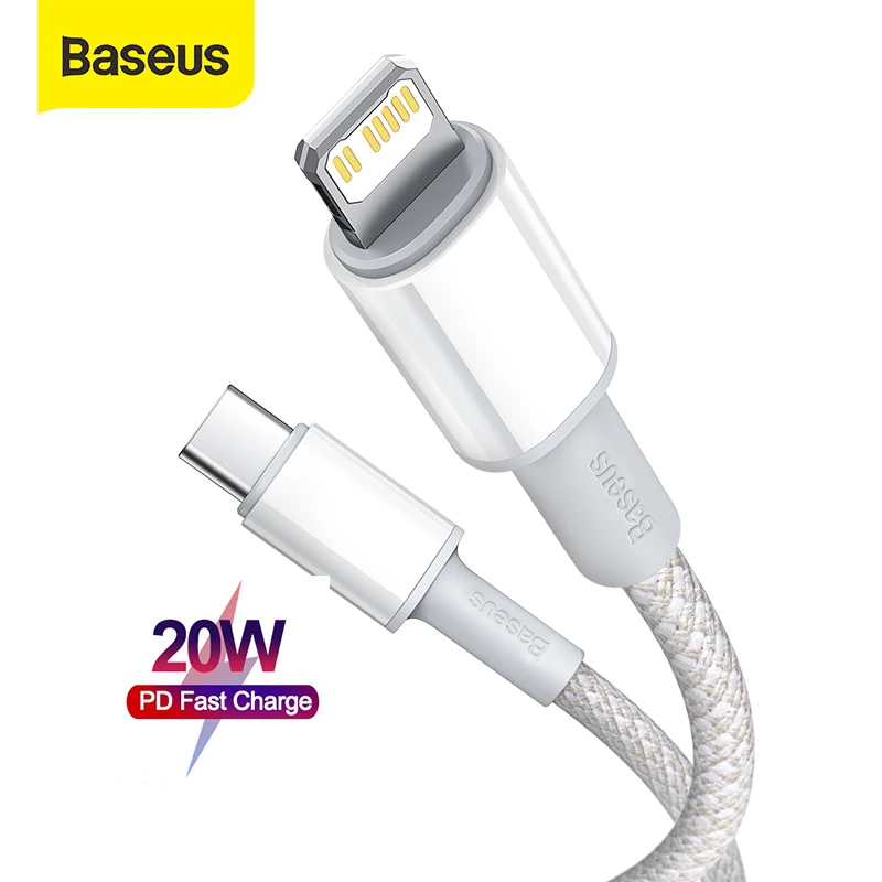 Кабель Baseus PD 20 Вт USB C для iPhone 11 12 Pro Max XR 8 кабель быстрой зарядки зарядный MacBook iPad Type |