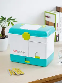

Domestic Large Capacity Medicine Cabinet Multilayer High-capacity Drugs To Receive A First Aid Kit Portable Family Medicine Box