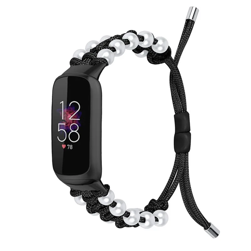 2021 New Luxury Smart Bracelet New Strap Braided Pearl Wristband Luxury Watch Wristband 