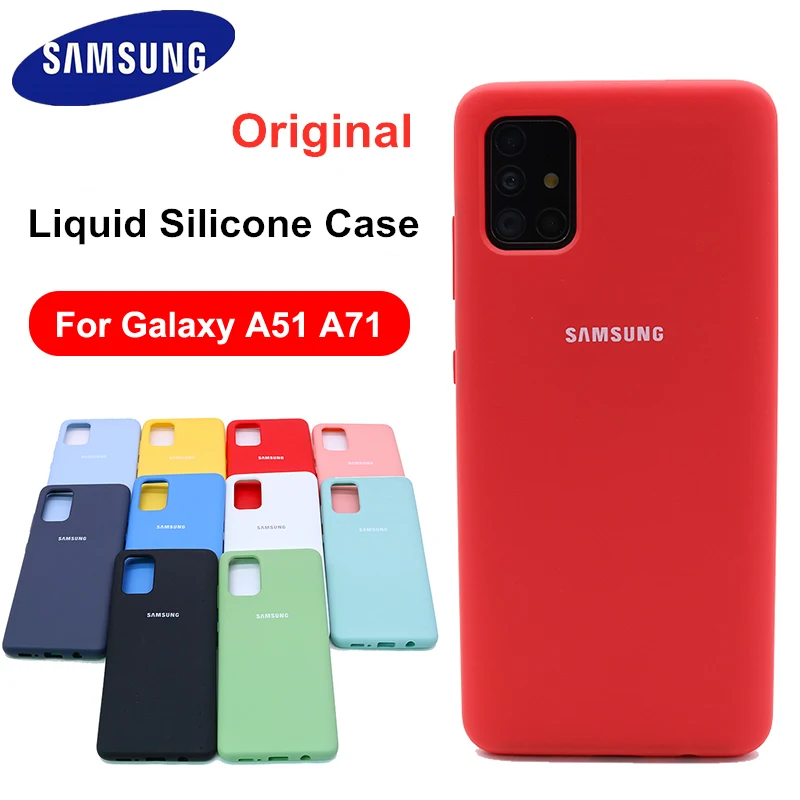 Original Samsung A51 Liquid Silicone Soft Protection Back Fitted Case