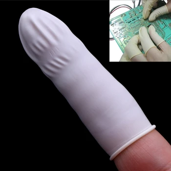 

100pcs Disposable Latex Rubber Finger Cots Sets Fingertips Protector Gloves New 634D