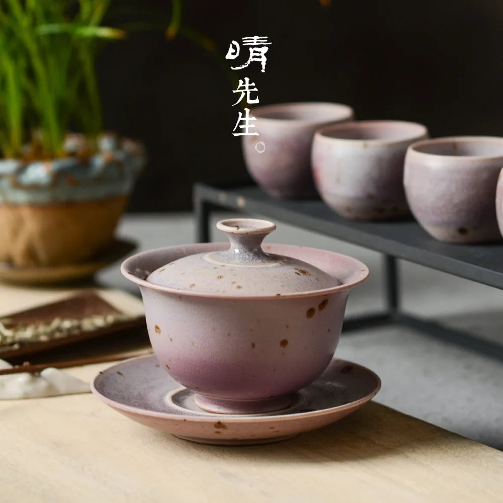 

Manual Raw Ore Coarse Ceramic Ceramics Tureen Tea Set Japanese Fambe Peacock Clay Mud Kungfu Online Three Talents Cup Teacup